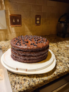 chocolate frosted chocolate layer cake